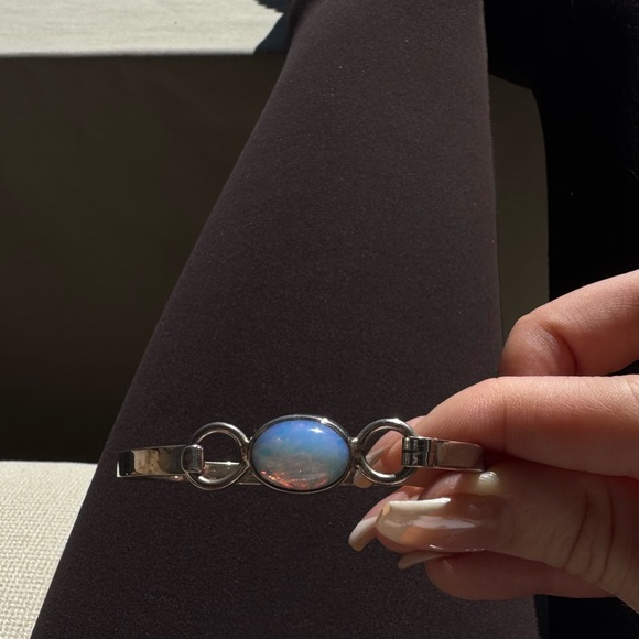 Sterling Silver Opal Bracelet - Picture 7 of 8